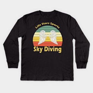 Sport Skydiving Kids Long Sleeve T-Shirt